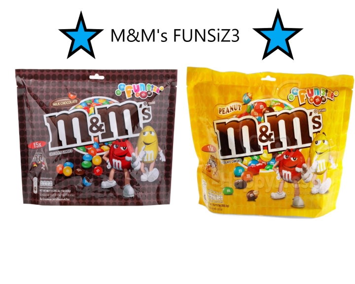 M&M 's FUN SIZE Chocolate/Peanut 13.5g X 13pkts