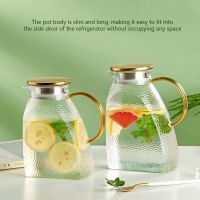 1500Ml Glass Water Pitcher With Handle Lid Heat Resistant Cold Hot Kettle Water Cup Set Tea Pot Juice Jug Water Bottle Carafe