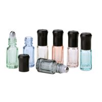 1pcs 3ml Mini Perfume Roller Bottle Thick Glass Clear Color Essential Oil Empty Bottle With Black Lid Makeup Refillable Bottle