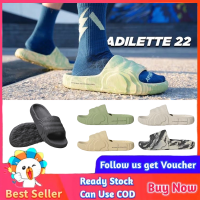 35-45ขนาด ADILETTE 22 SLIDES Kanye West รองเท้าแตะนุ่มสบายชายและหญิงรองเท้าแตะรองเท้าชายหาด สีพื้น