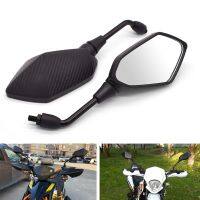 2Pcs/Pair Motorcycle Mirror Carbon Fiber White Glass Rearview Mirrors  For Honda VTR1000F CBR125R CBR300R CB300F CBR/CB 300