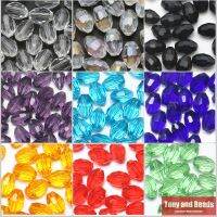 2lots more 10 off ! (40Pcs Lot ! ) 6x8MM Rice Faceted Glass Crystal Spacer Beads For Jewelry Making 17Colors In