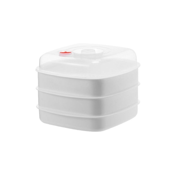 plastic-steamer-microwave-oven-round-steamer-with-lid-heating-bowl-food-steamer-lunch-box-steamer-plate-container