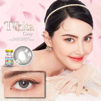 🍒มีค่าสายตา🍒 Lollipop Tikita Gray Brown บิ๊กอาย สุดปัง คอนแทคเลนส์ รายเดือน มีอย แถมตลับฟรี เลนส์นิ่ม สวยปังมาก