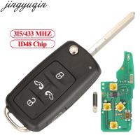 FKAM Jingyuqin 5Pcs Remote Key Alarm ID48 315433MHz สำหรับ Vw Volkswagen Golf 4 5 6 Jetta Passat CC Tiguan Polo Beetle Touran 5ปุ่ม Lamci