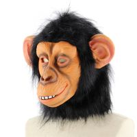 2021Novelty Monkey Mask Creepy Animal Chimp Gorilla Head Masks Halloween Party Decor