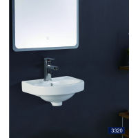 GHBathroom_Mall-Verno อ่างล้างหน้าแบบแขวน ขนาด 41x35x18cm รุ่น เบลล่า VN-3320 สีขาว ร้านค้าเเนะนำ