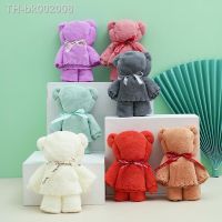 ▫◕❈ 10Sets Bear Towel Face Washing Beauty Birthday Wedding Gift Banquet Party Employee Coral Wholesale 30x30cm Customize Korean Ins