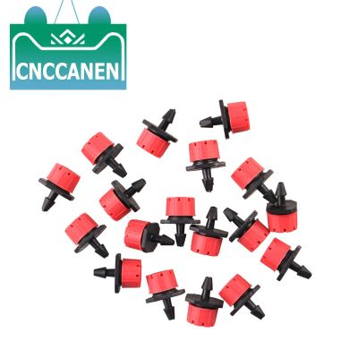 Adjustable 1/4 Irrigation Misting Dripper Sprinkler Head Micro Flow Drip Head Irrigation System Garden Watering Tool 100PCS Plumbing Valves