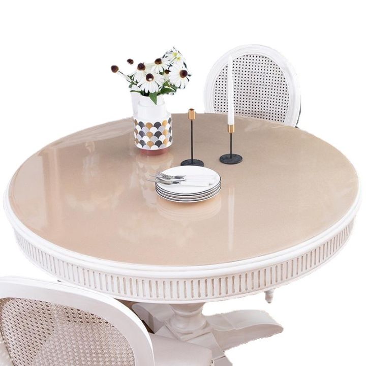 hot-แผ่นรองโต๊ะผ้าปูโต๊ะโต๊ะกลมทึบแสงสไตล์นอร์ดิกแผ่นรองโต๊ะแบบไม่ต้องล้างกันน้ำและน้ำมันใช้ในครัวเรือน-pvc-แผ่นรองโต๊ะทรงกลม