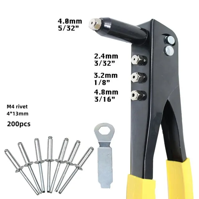 Pop Rivet Set Blind Rivet Nutsert Rivnut Heavy Duty Riveter Suitable For MultiCaliber Rivets