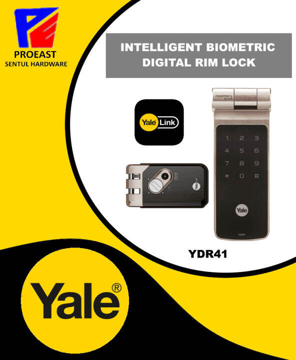 YALE YDR41 Intelligent Biometric Digital Rim Door Lock/Smart Jimmy