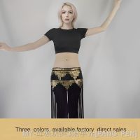 【YD】 Belly Dancing Hip Scarf Skirt with Beaded Embroidery and Tassels New Practice Costume Set Waist