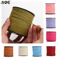 5/20m 2.5mm Flat Faux Suede Braided Cord Velvet Leather Rope Handmade Thread String for Jewelry Bracelet Necklace Keychain 【hot】qju686