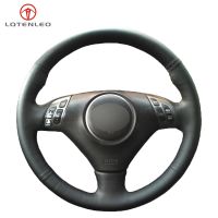 【YF】 LQTENLEO Black PU Artificial Leather Hand-stitched Car Steering Wheel Cover for Honda Accord 7 2002-2007 Acura TSX