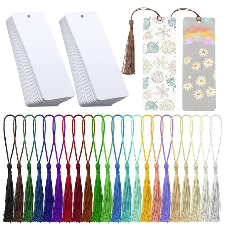 80-piece-diy-bookmarks-with-hole-and-colorful-tassels-for-birthday-school-season-graduation-season-christmas-valentines-day-mothers-day-fathers-day-and-other-gifts