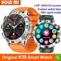 AMOLED K59 Smart Watch Men Sports Fitness Tracker Custom Dial อัตราการเต้นของหัวใจ IP67 กันน้ํา 100+ Sport Smartwatch