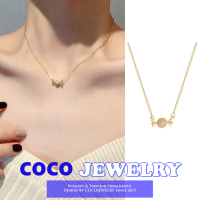 COCOJEWELRY สร้อยคอจี้ขนมสีทองแบบเกาหลีสำหรับผู้หญิงของขวัญเครื่องประดับ