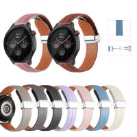 สายหนังนาฬิกาหัวเข็มขัดแม่เหล็ก22มม. เหมาะสำหรับ Huami Amazfit PACE / Stratos 2 2S 3/GTR2 GTR 2e /GTR 3 /GTR3 Pro/gtr 47Mm/GTR 4 /Amazfit Bip 5