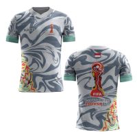 2023 new arrive- xzx180305   New Casual Short Sleeve Printed World Cup Jersey U23 art 3D Mens 2023