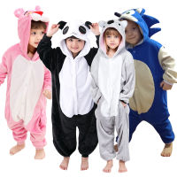 Kids Kigurumi Unicorn Pajamas Cat Children Baby Animal Overalls Jumpsuit Onesie Sleepwear Girls Cosplay Pyjama Costume