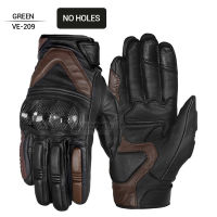 2021Vintage Motorcycle Gloves Carbon Fiber Leather Riding Motorbike Full Finger Gloves Retro Moto Motocross Touch Screen Gloves Men