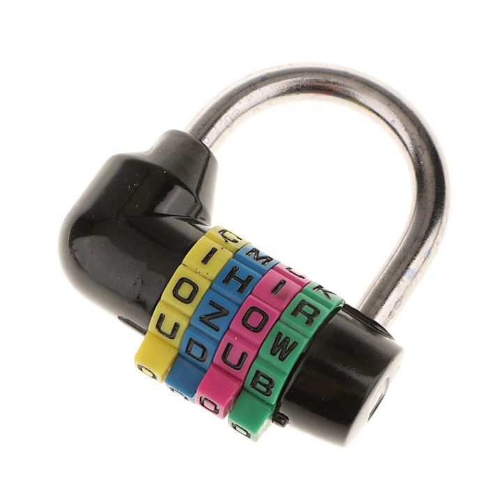 ล็อครหัสกุญแจคล้องแบบรหัสตัวอักษรหมุนดิจิตอล4ตัวกระเป๋าถือเดินทางกระเป๋าเดินทาง