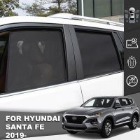 ม่านบังแดดรถแม่เหล็กหน้าสำหรับ Hyundai Santafe TM 2018-2023 Santa Fe กระจกบังลมหมวกกันแดดหน้าต่างด้านหลัง