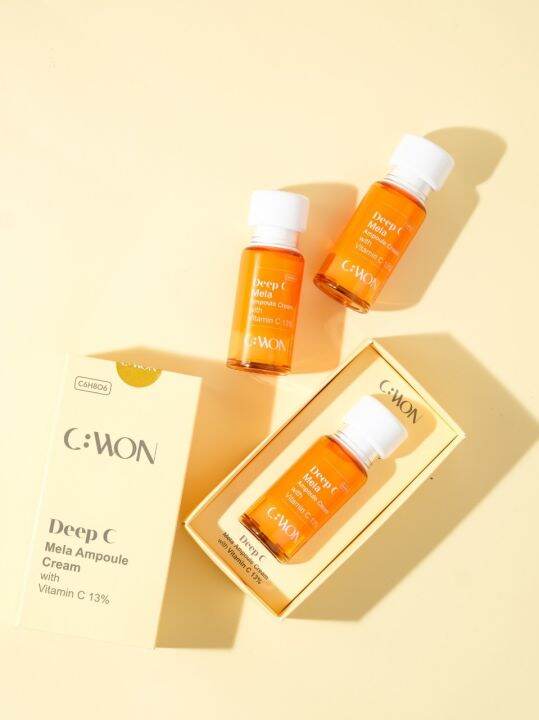 CWON(ซีวอน) 3ขวด Mela Ampoule Cream 15ml บำรุงผิวหน้า ช่วยให้ผิวดูเนียน