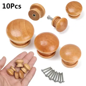 Drawer Knobs,10pcs Natural Wooden Furniture Pull Handle, Dresser