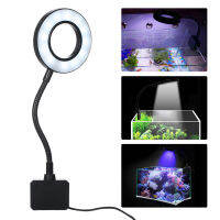 Dimmable DC 5V 7W 18 LED Aquarium Light Fish Jar Clamp คลิปดูโคมไฟ USB 3สียืดหยุ่น Bendable พับหลอดแบบพกพา