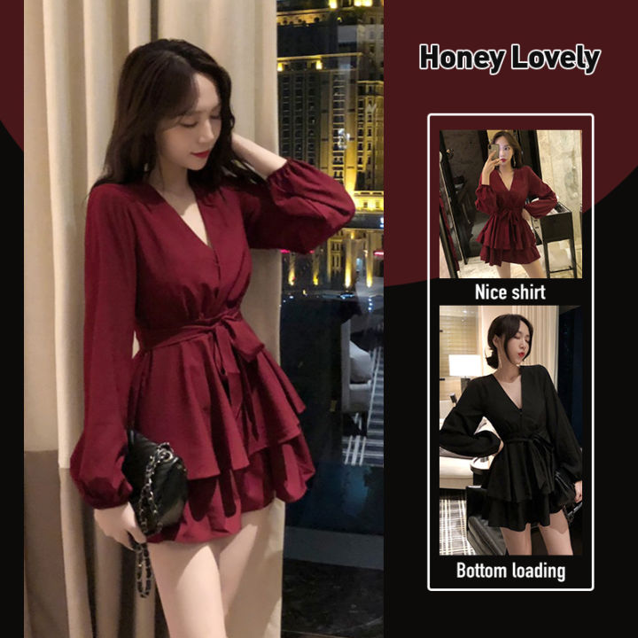 honey-lovely-vintage-dress-for-women-short-dress-korean-style-dress-new-hon939