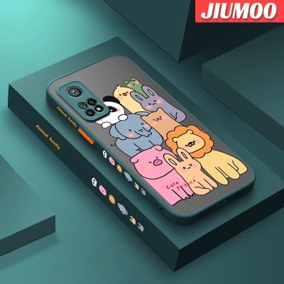เคส JIUMOO สำหรับ Xiaomi 10T 10T Pro Redmi เคส K30s การ์ตูนน่ารักรูปสัตว์เพื่อนแฟชั่นบางเคสโทรศัพท์กันกระแทกดีไซน์ใหม่เคสแข็งคลุมทั้งหมดเคสป้องกันเลนส์กล้อง