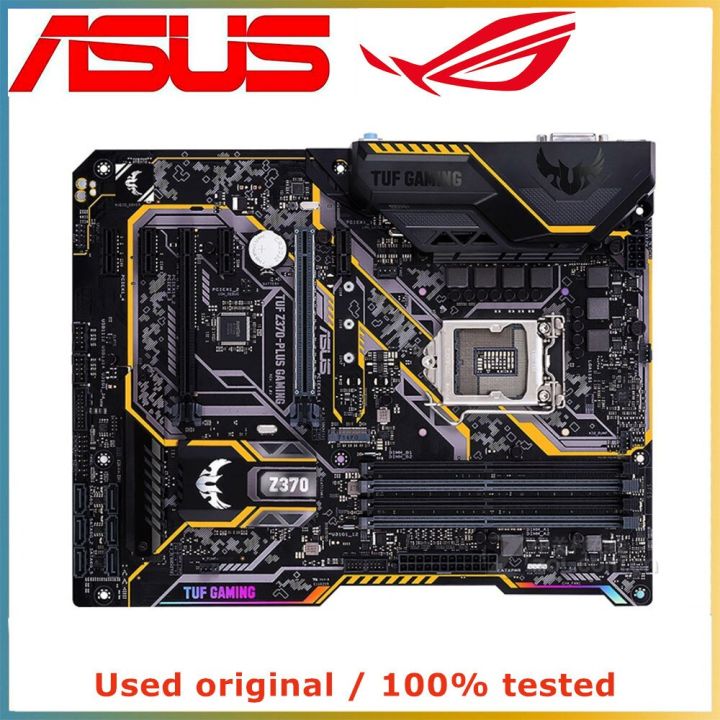 สำหรับ-asus-tuf-z370-plus-เมนบอร์ดคีย์บอร์ดเกม-lga-1151-ddr4-64กรัมสำหรับเมนบอร์ดคอมพิวเตอร์ตั้งโต๊ะ-z370-intel-m-2-nvme-pci-e-3-0-x16