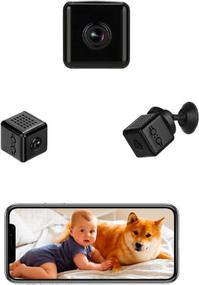WIWACAM Small Spy Camera 4K Ultra HD, WiFi Hidden Wireless Nanny Cam Cameras for Home Security Surveillance WLAN Cam Indoor, Motion Detection Night Vision, Battery, SD Card Slot, App, MW1