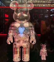 Guanxi ละลายหัวใจ Bearbrick รุนแรงหมีสหภาพยุโรปหัวใจสีแดงหัวใจสีดำหัวใจสีฟ้าตุ๊กตาวันวาเลนไทน์แฟน400%