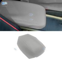 สีเทาสำหรับ Honda Civic 8th Gen ซีดาน2006 2007 2008 2009 2010 2011ไมโครไฟเบอร์หนัง Center Armrest Pad สติกเกอร์ Trim