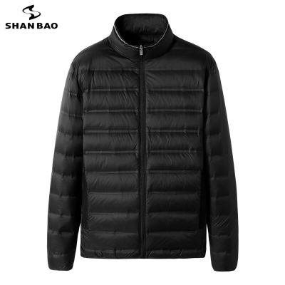ZZOOI 5XL 6XL 7XL 8XL Mens Stand Collar Lightweight Warm Down Jacket Autumn Winter Brand Clothing Plus Size Casual Loose Coat