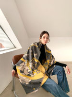 Luxury brand Winter Scarf Women Cashmere Warm Pashmina Foulard Lady Luxury Horse Scarves Thick Soft Shawls Wraps