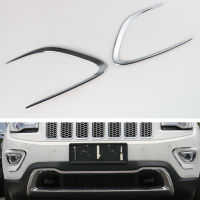 Car Styling Front Fog Light Lamp Eyebrow Cover Trim Chrome ABS Bumper Protector Decor Moldings For Jeep Grand Cherokee 2014-2016