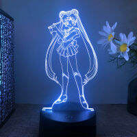 อะนิเมะ Kawaii H Atsune Miku SailorMoon Led ไฟกลางคืนตกแต่งแสงเซ็นเซอร์สัมผัส Rgb ที่มีสีสันกลางคืน Led โคมไฟของเล่นของขวัญ