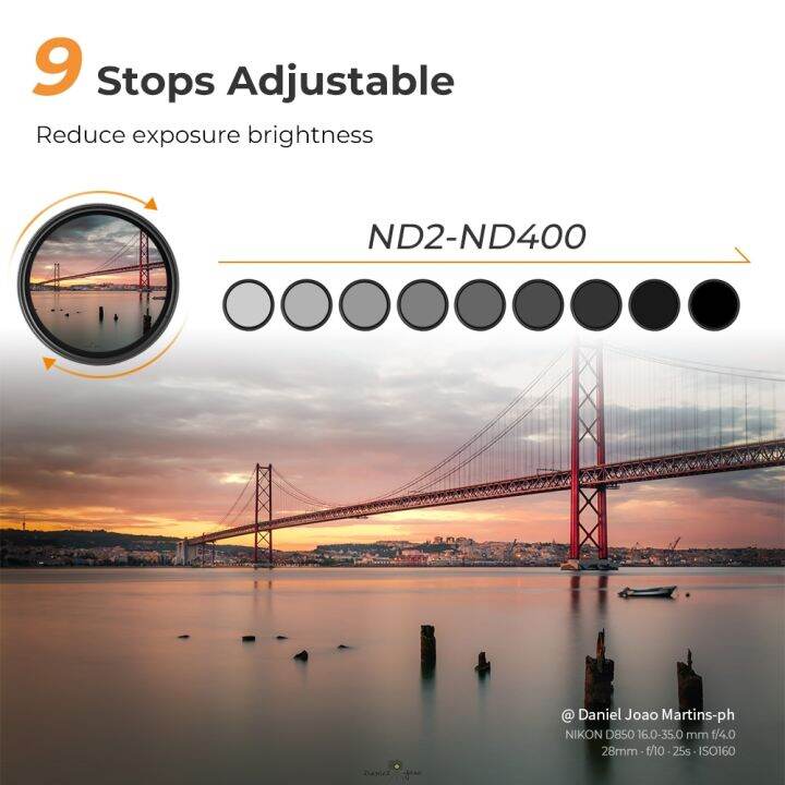 k-f-concept-82mm-nd2-nd400-9-stops-unlimited-variable-nd-filter-neutral-density-filter-with-18-layer-coated-for-camera-lens