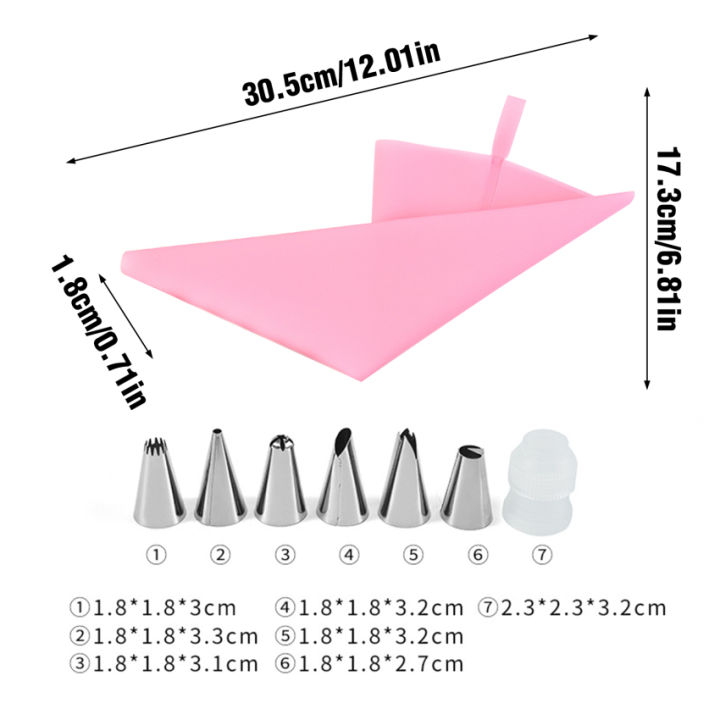 ในสต็อก-กระเป๋าท่อและเคล็ดลับชุดอุปกรณ์ตกแต่งเค้กอุปกรณ์ทำขนมอบเคล็ดลับคัพเค้กไอซิ่งพร้อมถุงขนมสำหรับการอบเค้กตกแต่ง