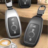 Frosted metal key shell for Mercedes Benz A200/C260/C300/E300/S400/CLE/CLC/G500aluminum alloy with TPU fullprotectionkey chain