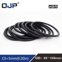 10PCS/lot Rubber Ring Black NBR Sealing O Ring CS5mm OD55/60/65/70/75/80/85/90/95/100mm Nitrile O Ring Seal Oring Gasket Rings