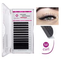 GENIELASH M Curl Eyelash Extension 0.07/0.10 8-15mm Mixed Individual Eyelashes Mink Volume Lash Extensions Natural Cilios 12rows Cables Converters