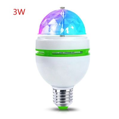 【Worth-Buy】 1ชิ้น3W 6W Rgb โคมไฟ Led E27 Ac 110V-220V หลอดไฟไฟดิสโก้ไฟเวทีแบบหมุนได้อัตโนมัติสำหรับบ้านดีเจงานเลี้ยงเต้นรำ