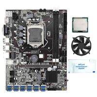 B75 BTC Mining Motherboard with G350/G630 CPU+Thermal Grease+Cooling Fan 12 USB3.0 to PCIE1X Slot LGA1155 DDR3 RAM SATA3