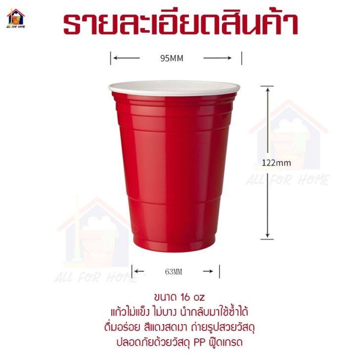 แก้ว-red-cup-แก้วแดง-ขนาด-16-oz-แก้วงานเลี้ยง-งานปาร์ตี้-สีแดง-american-party