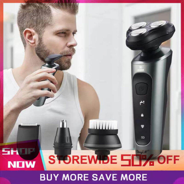 Electric Shavers for Men Waterproof Electric Trimmer Razor Wet & Dry